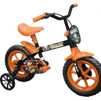 Imagem da promoção Bicicleta TK3 Track Infantil Aro 12 Arco-Íris Preto e Laranja