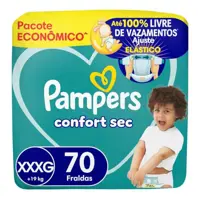 Imagem da oferta Fralda Pampers Confort Sec Tamanho XXXG, 70 Unidades