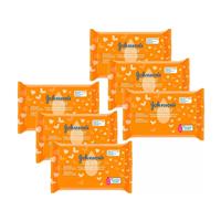 Imagem da promoção Kit Lenços Umedecidos Johnsons Baby - Limpeza e Suavidade - 6 Pacotes com 44 Unidades Cada