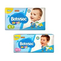 Imagem da promoção Fraldas Babysec Ultrasec ( G e XG )