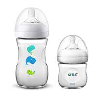 Imagem da promoção Kit Mamadeiras Avent Pétala 125ml + 260ml baleia