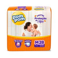 Imagem da promoção Fralda Pom Pom Protek Proteção de Mãe M 28 Unidades