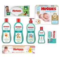 Imagem da promoção Kit Huggies Higiene Infantil Extra Suave Livre De Lágrimas - 8 Itens