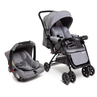 Imagem da promoção Carrinho Travel System Reverse + Bebê Conforto Cosco Cinza