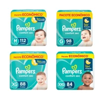 Imagem da promoção Fralda Pampers Confort Sec ( M, G, XG, XXG, XXXG ) [Comprando 2 pacotes]