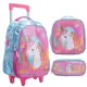 Mochila Escolar Infantil de Rodinhas Menina Menino Bolsa Resistente Impermeável Com Lancheira e Est em oferta