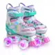 Patins 4 Rodas Verde Com Luz De Led E Glitter Top Patins Roller Sem ou Com Kit Proteção em oferta