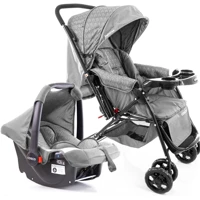 Carrinho Travel System Reverse + Bebê Conforto Cosco  em oferta