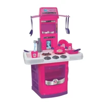 Imagem da promoção Cozinha Infantil Rosa Completa Com Pia Fogão Forno Sai Água