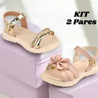 Imagem da promoção Kit 2 Pares Sandália Infantil Menina Papete Birk Feminina Confortável