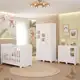 Quarto de Bebê Completo com Berço Americano Ben 3 Em 1 Guarda Roupa 3 Portas e Cômoda Uli 4 Gavetas em oferta