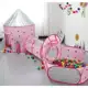 Tenda Toca Túnel 3x1 Barraca Princesa Astronauta Piscina Para Bolinhas E Cesta Basquete Playground em oferta