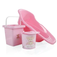 Imagem da promoção Kit Banheira Bebê com Balde e Lixeira – Estampa Ursinho