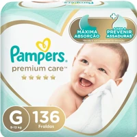 Imagem da promoção Fralda Pampers Premium Care G 136 unidades