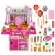 Cozinha Infantil Completa de Brinquedo com Luz e Som Sai Água Geladeira Fogão em oferta