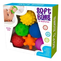 Imagem da promoção Kit 6 Bolas Sensorial Tátil Soft Balls Para Bebe Montessori