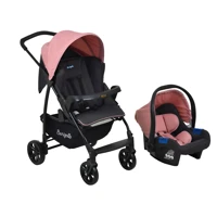 Imagem da promoção Burigotto Carrinho de Bebê com Bebê Conforto Ecco, Rosa