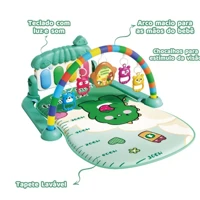 Imagem da promoção Tapete Infantil Atividades Bebê c/ Piano Musical, Móbile, Brinquedos Sensorial, Arco Educativo
