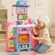Cozinha Infantil Grande Completa Com Geladeira Forno Fogão Fruteira Menina Sai Água de Verdade em oferta