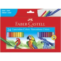 Imagem da oferta Canetinha Hidrográfica 24 Cores Faber-Castell