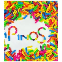 Imagem da promoção Brinquedo de Montar Pinos Encantados Coloridos Blocos de Montar 100 peças - Crie e Brink