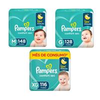 Imagem da promoção Fralda Pampers Confort Sec ( M, G e XG ) [Comprando 2 Pacotes]