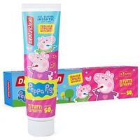 Imagem da promoção Creme Dental Infantil Peppa Pig com Flúor - Sabor Tutti Frutti 50G, Dentalclean