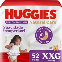 Imagem da promoção Fralda Huggies Natural Care Roupinha XXG 52 unidades