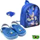 Kit Babuche Infantil Com Mochila Azul Nexa em oferta