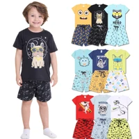 Imagem da promoção Kit Sortido 10 Peças Pijama Infantil Menino - 5 Camisetas + 5 Bermudas Kit com 5 Pijamas de Roupa In