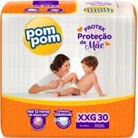 Imagem da promoção Fralda Pom Pom Protek Proteção De Mãe XXG 30 unidades