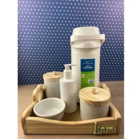 Imagem da promoção Kit Higiene Bebê Porcelana Pinus Coração Garrafa PUMP Personalizado Menino