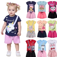 Imagem da promoção Kit Sortido 10 Peças de Roupas Infantil Bebê Menina (5 Camisetas + 5 Shorts) Kit 5 Conjuntos Bebê