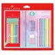 Kit Tons Pastel, Faber-Castell com Lápis de Cor + Canetinhas + Borracha + Apontador + Grafite em oferta