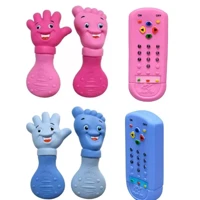 Imagem da promoção Kit Mordedor para bebê Macio Anti stress Gengiva Azul e Rosa