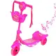 Patinete Infantil Luz De Led 3 Rodas Cesto Música Just Fun em oferta
