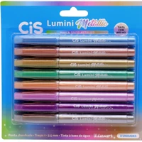 Imagem da promoção Marcador de Texto Lumini Metallic 8 unidades CIS