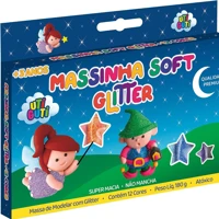 Imagem da promoção Massa de Modelar, Uti Guti, 26000, Glitter, 12 Cores