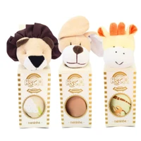 Imagem da promoção Kit 3 Naninha para Bebê Bichinhos com Prendedor Chupeta Plush Bichinhos Antialérgica Menino Menina