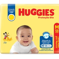 Imagem da promoção Fralda Huggies Proteção Dia M 58 unidades