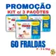 Kit 3 pacotes fralda Turma da Mônica Baby - RN/P/M/G/XG/XXG em oferta