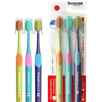 Escova de Dente Macia Premium Alemãs da Pedex, Adulto, Cerdas Extra, 5500 Cerdas, 3 Unidades Multic em oferta