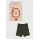 Conjunto Curto Infantil Leão, Brandili - Tam 01 ao 03 em oferta