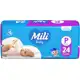 Fralda Mili Baby Jumbo P com 24 Unidades em oferta