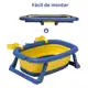 Banheira Retrátil De Bebê Ofurô Dobrável Modelo Caranguejo Azul/amarelo Caranguejo em oferta