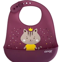 Imagem da promoção Babador de Silicone com Bolso Coletor - Clingo - Milky Rosa