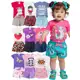 Kit 10 Peças Roupa Infantil Menina 5 Camisetas e 5 Shorts Kit 5 Conjunto de Roupa Infantil Feminina em oferta