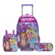 Kit Mochila Escolar Infantil Estilo Princesa Rodinha Estojo Lancheira em oferta