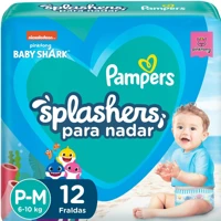 Imagem da promoção Fraldas Descartáveis Para Água Pampers Splashers Baby Shark P-M 12 fraldas
