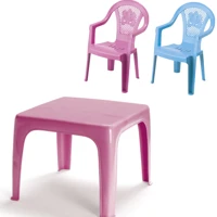 Imagem da promoção Mesinha Infantil com Poltronas Azul e Rosa - Mesa Criança